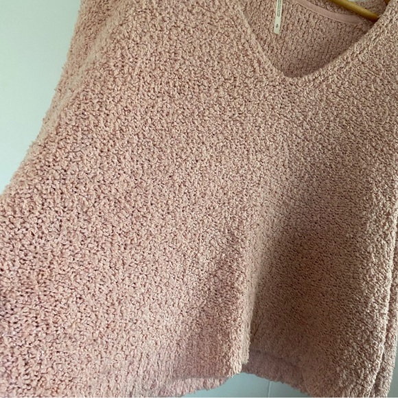 Free People Finders Keepers Sweater Peach Pink Knobby Knit Slouchy Textured - Picture 6 of 13